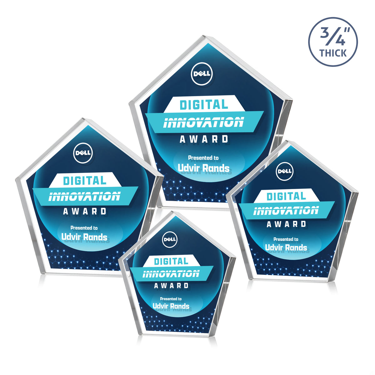 Belmar Pentagon VividPrint™ Double Sided Award