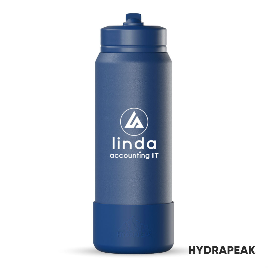 Hydrapeak® Sport Boot Water Bottle w/Straw Lid - 26oz — Navy — HYP1003-NV