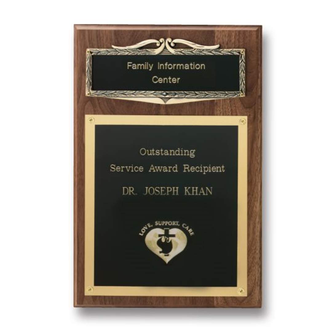Frame Plaque - Antique Bronze/Walnut