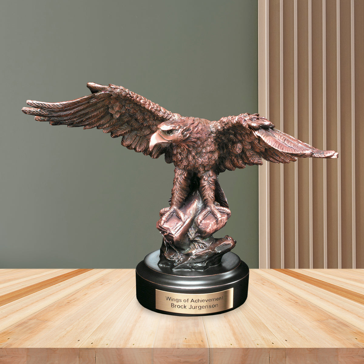 Eagle on Rock 8-1/2" - Crystal D