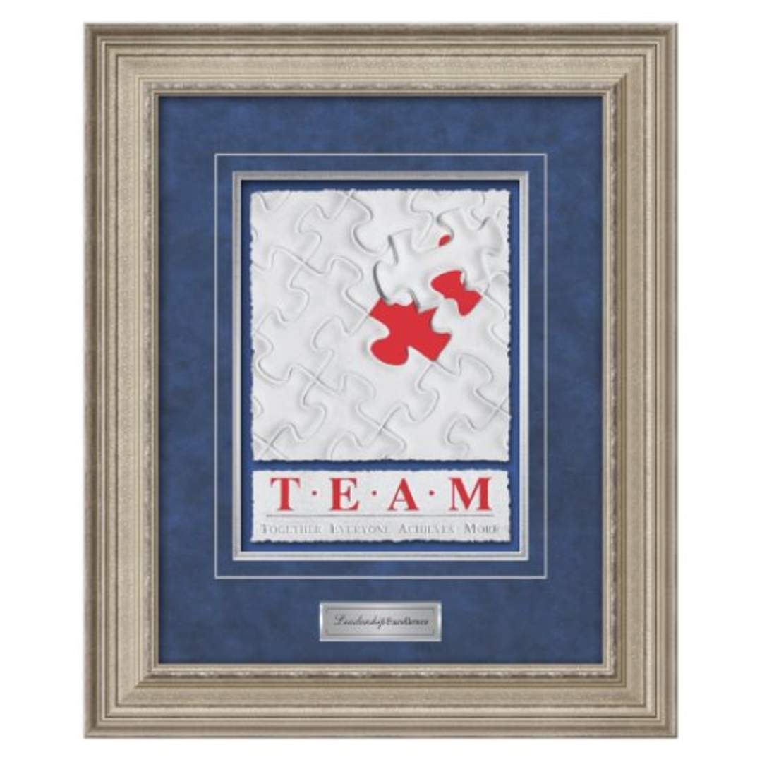 Teamwork Cast Paper Framed Award