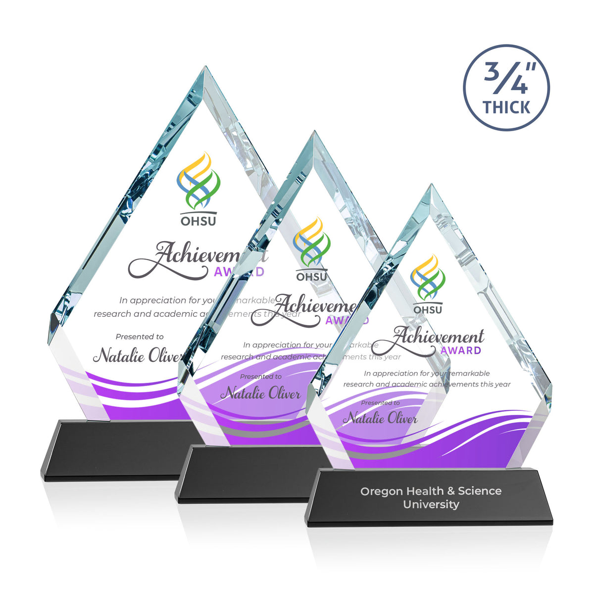 Apex VividPrint™ Award on Newhaven Base - Black