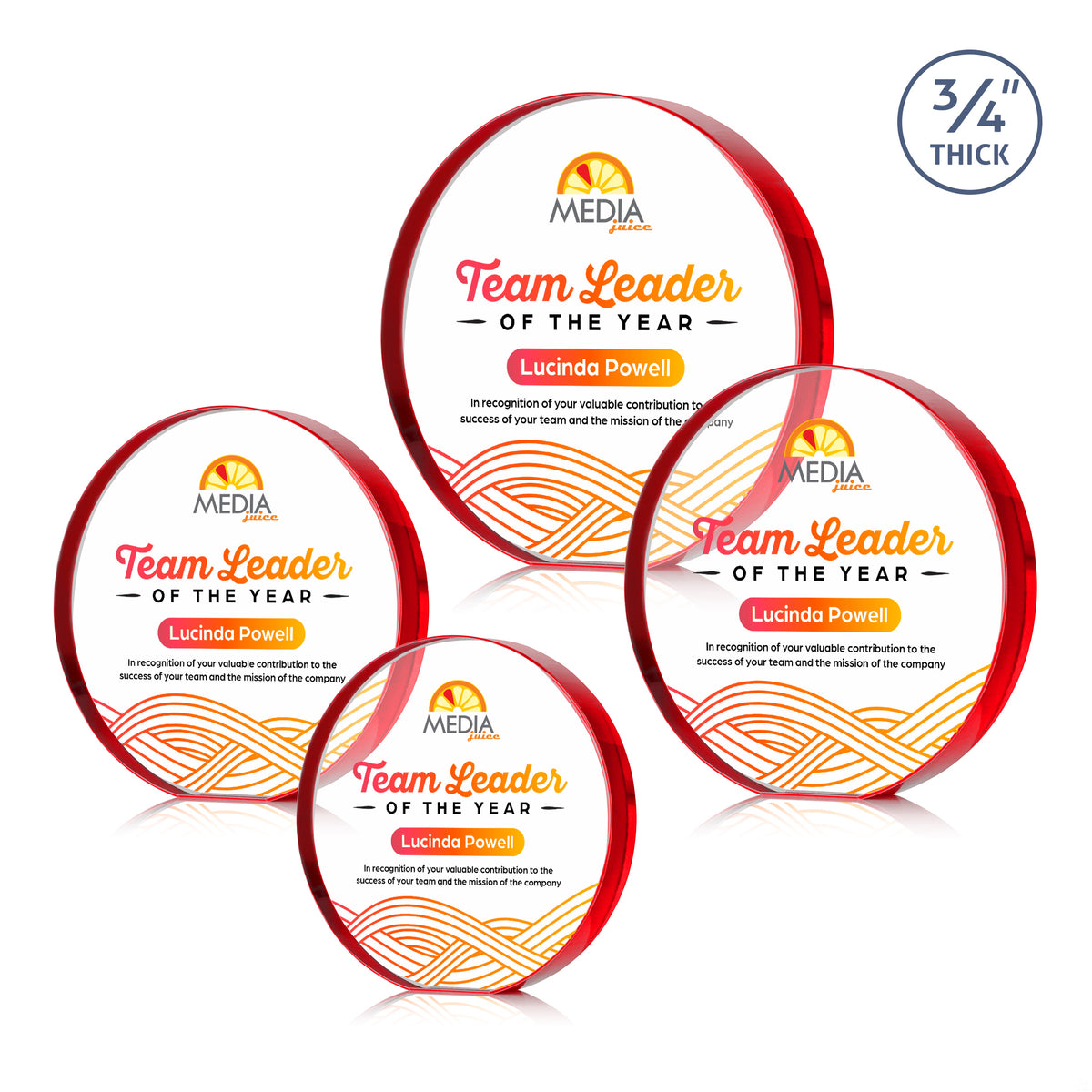 Gainsborough Circle VividPrint™ Award - Red