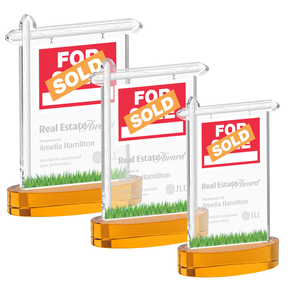 Real Estate Award on Alberton Base - Amber