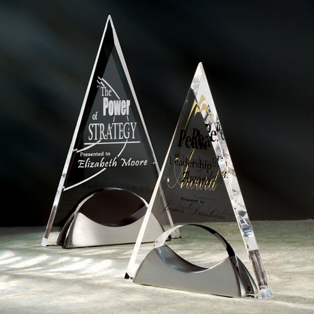Pyramid Acrylic and Satin Nickel Award