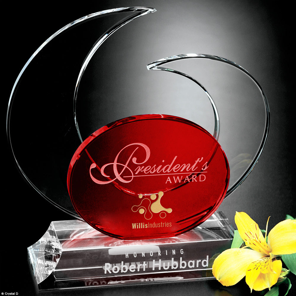 Elliptic Ruby Award 8" - Crystal D