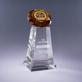 9.25"H × 4.25"W / Amber