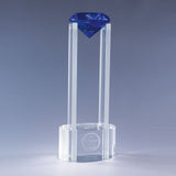 14"H × 5.5"W × 3.5"D / Blue