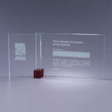 5″ H × 10.5″ W / Red