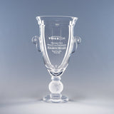 Etched Globe / 13" H x 8" W