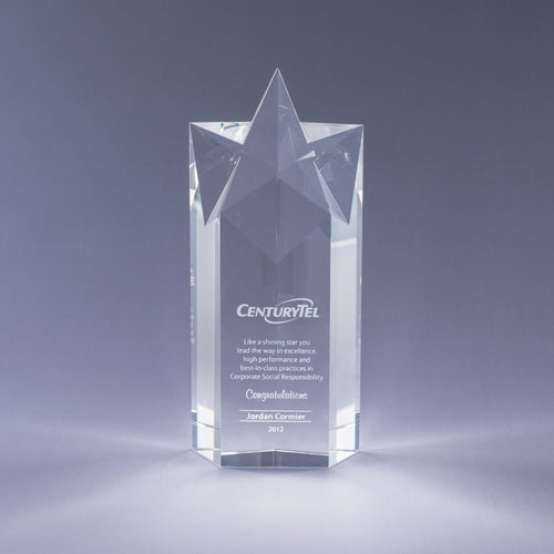 Rising Star Faceted Optic Crystal Award