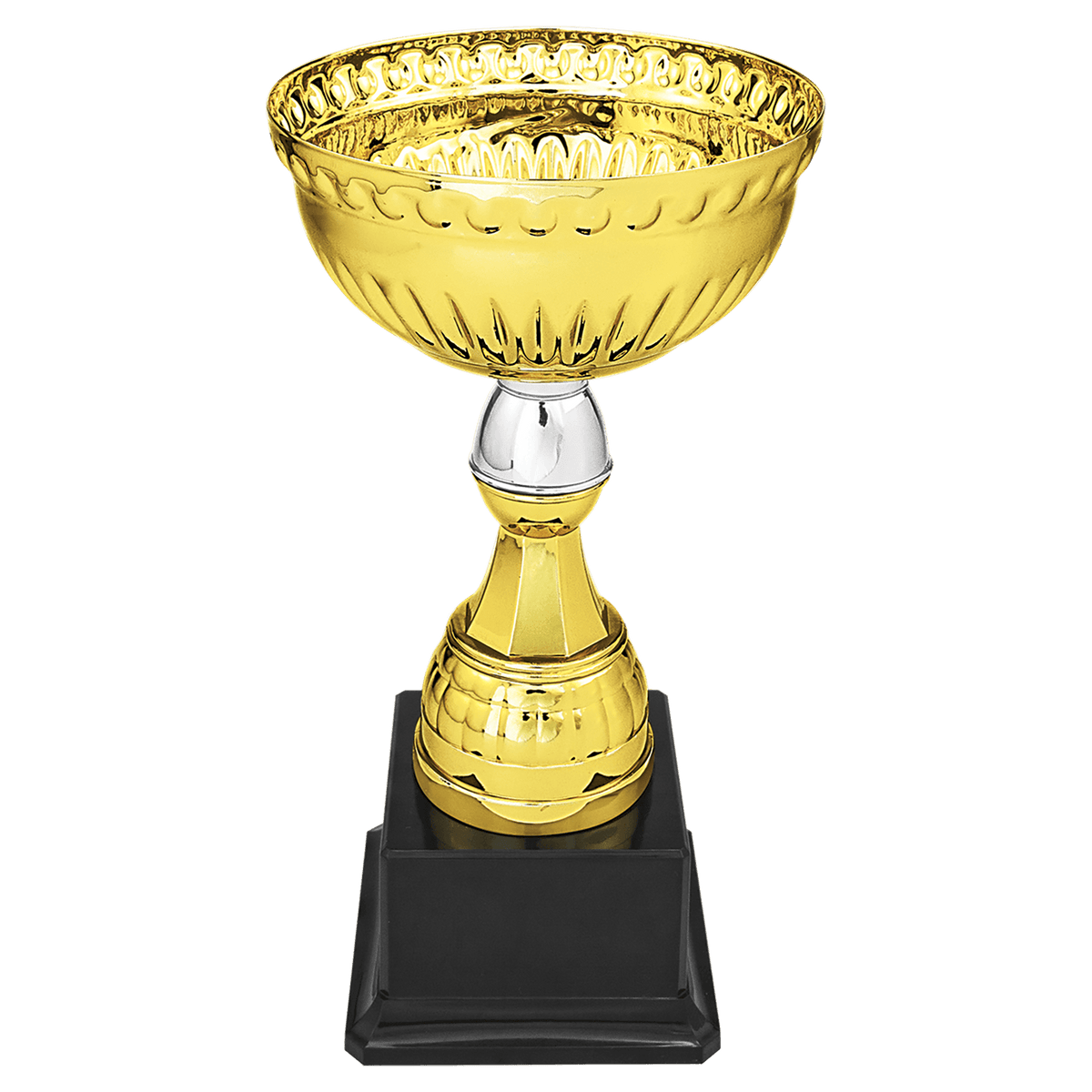 Gold and Silver Stem Metal Cup Trophy — 8¾"
