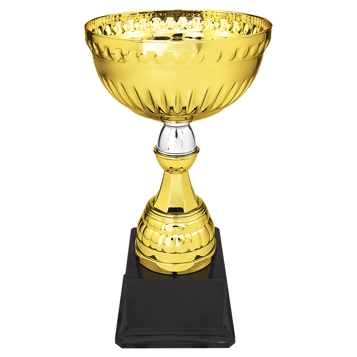 Gold and Silver Stem Metal Cup Trophy — 10¼"