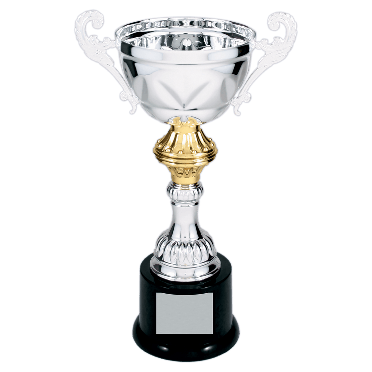 Tall Metal Cup Trophy — 10" Silver