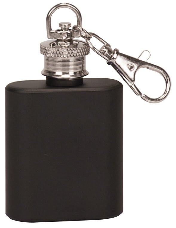 1 oz. Flask Keychain — Matte Black