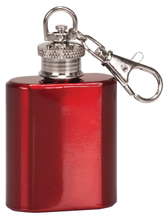 1 oz. Flask Keychain — Gloss Red