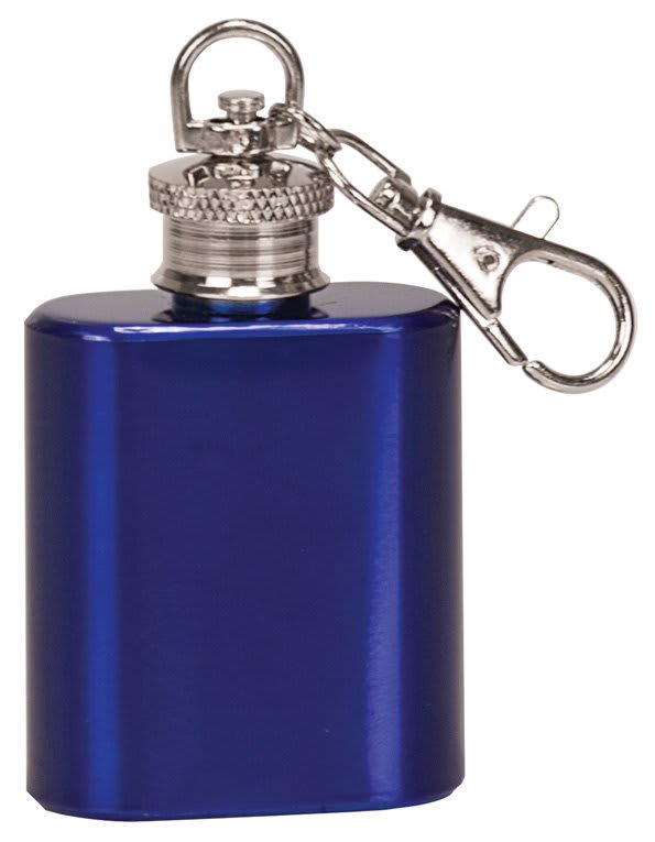 1 oz. Flask Keychain — Gloss Blue
