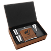 6 oz. Laserable Leatherette Flask Gift Set