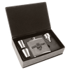 6 oz. Laserable Leatherette Flask Gift Set