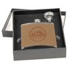6 oz. Leather Flask Set in Presentation Box