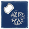 4" Square Leatherette Bottle Opener Coaster