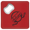 4" Square Leatherette Bottle Opener Coaster