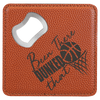 4" Square Leatherette Bottle Opener Coaster