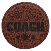 4" Round Laserable Leatherette Coaster