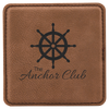 4" x 4" Square Laserable Leatherette Coaster