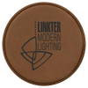 4" Round Laserable Leatherette Coaster