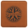 4" x 4" Square Laserable Leatherette Coaster