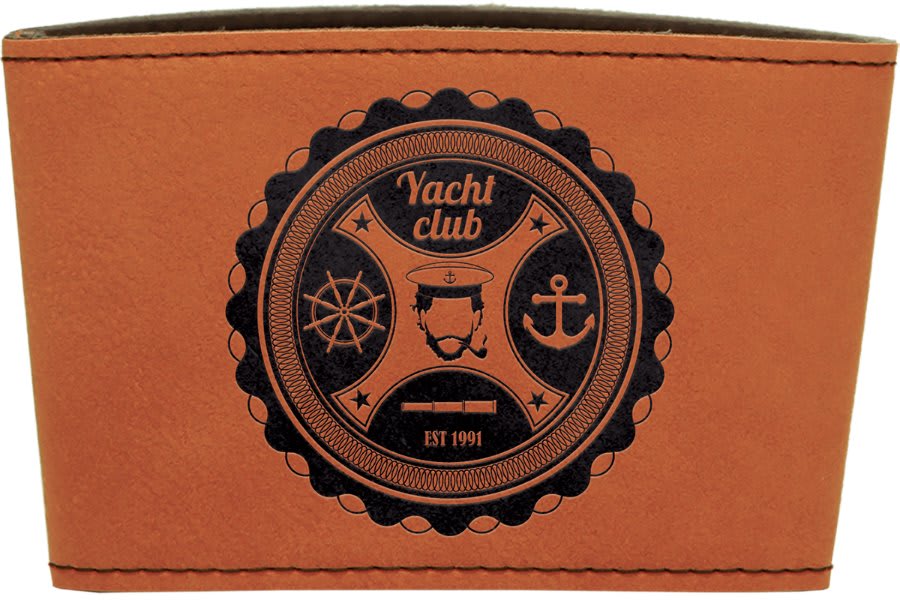 3" Laserable Leatherette Mug Sleeve — Rawhide