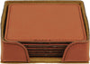 4" x 4" Square Laserable Leatherette 6-Coaster Set