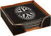 4" x 4" Square Laserable Leatherette 6-Coaster Set
