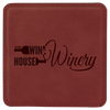 4" x 4" Square Laserable Leatherette Coaster