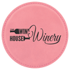 4" Round Laserable Leatherette Coaster