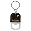 Oval Laserable Leatherette Bottle Opener Keychain