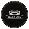4" Round Laserable Leatherette Coaster
