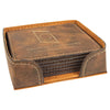 4" x 4" Square Laserable Leatherette 6-Coaster Set