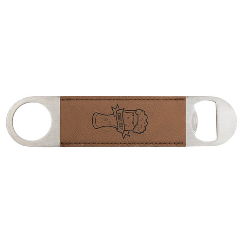 1 1/2" x 7" Laserable Leatherette Bottle Opener — Style GFT766