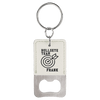 Rectangle Laserable Leatherette Bottle Opener Keychain