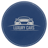 4" Round Laserable Leatherette Coaster