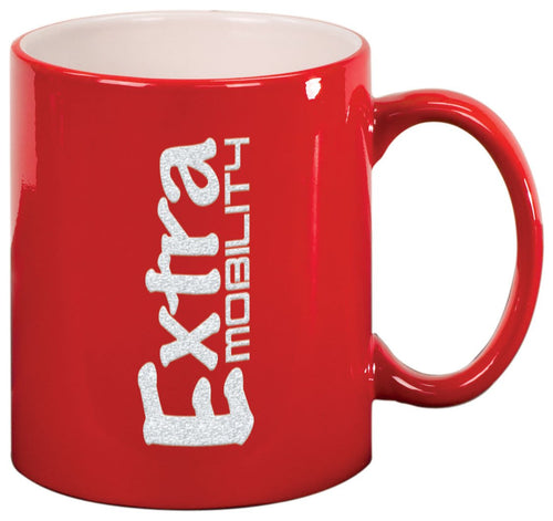 11 oz. Ceramic Round LazerMug — Red