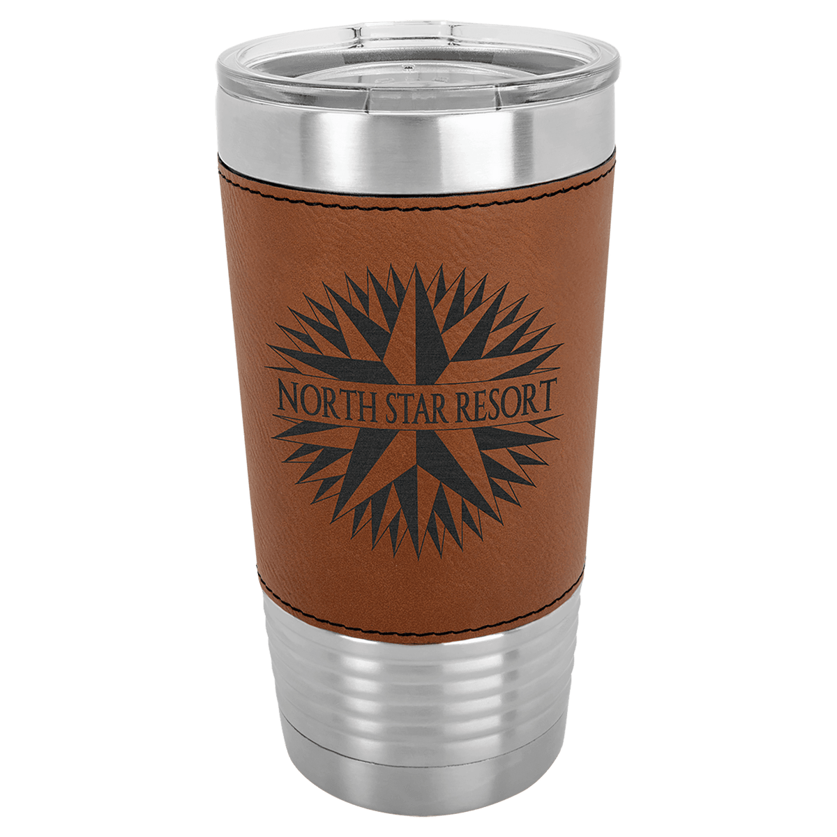 Polar Camel 20 oz. Leatherette Grip Tumbler with Standard Lid — Rawhide