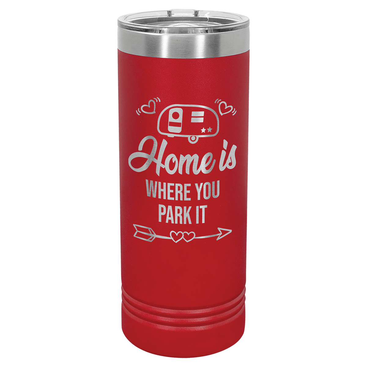 Polar Camel 22 oz. Skinny Tumbler with Slider Lid — Red