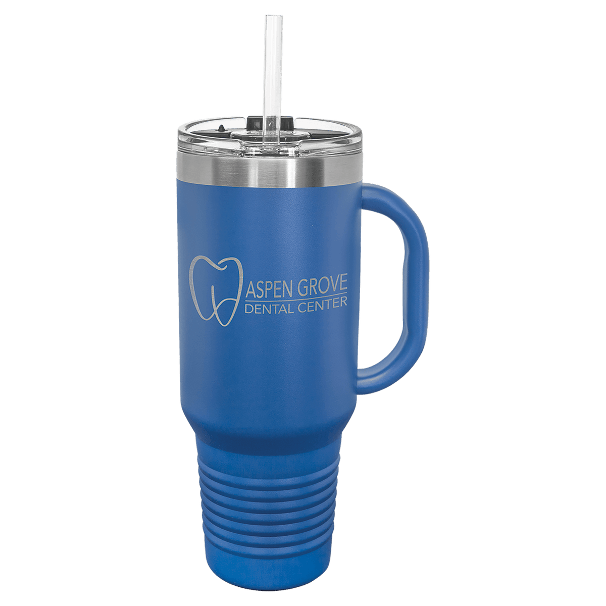 Polar Camel 40 oz. Travel Mug with Snap Lid & Straw — Royal Blue