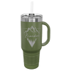 Polar Camel 40 oz. Travel Mug with Snap Lid & Straw