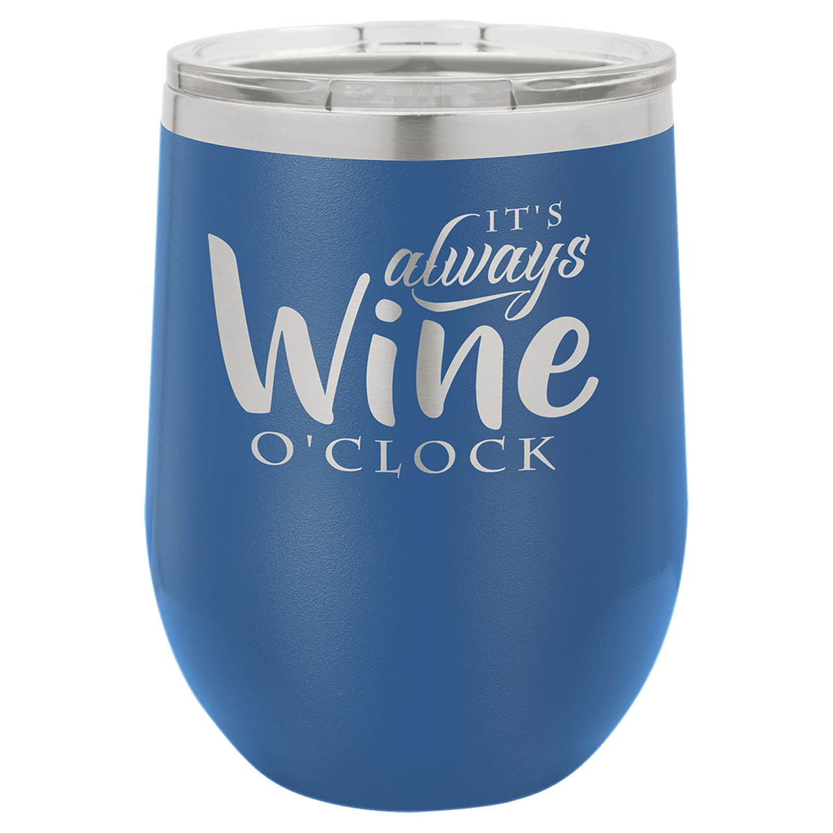 Polar Camel Stemless Wine Tumbler with Standard Lid — 12 oz / Royal Blue
