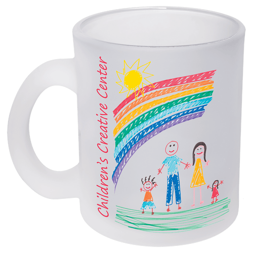 10 oz. Sublimatable Glass Mug with Handle — Frosted