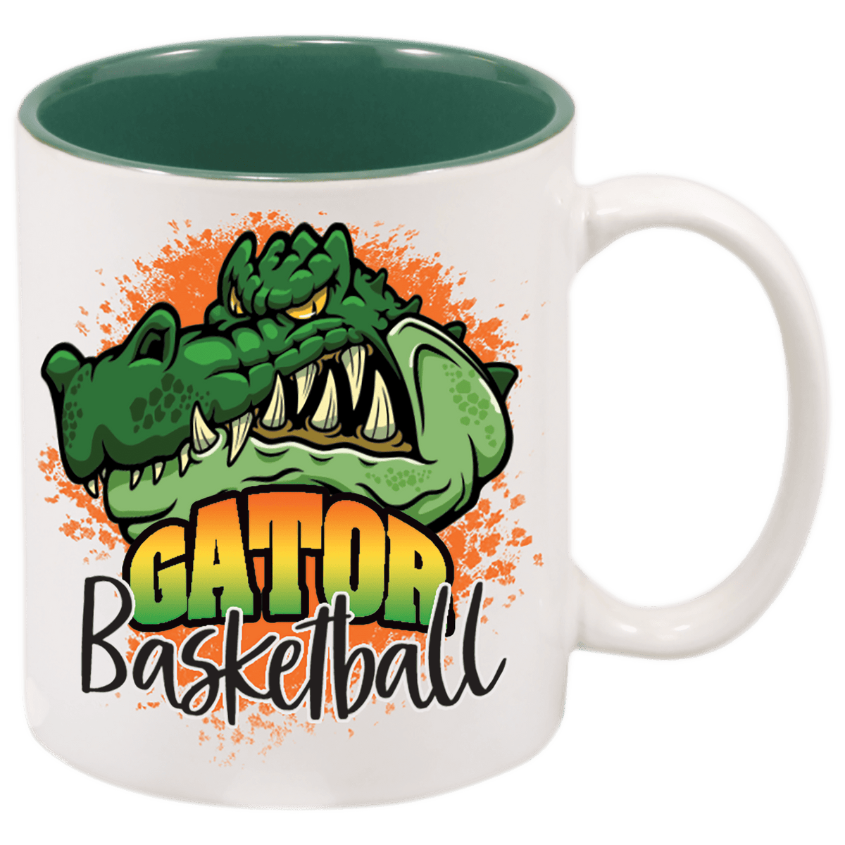 11 oz. Sublimatable Ceramic Mug — White/Green
